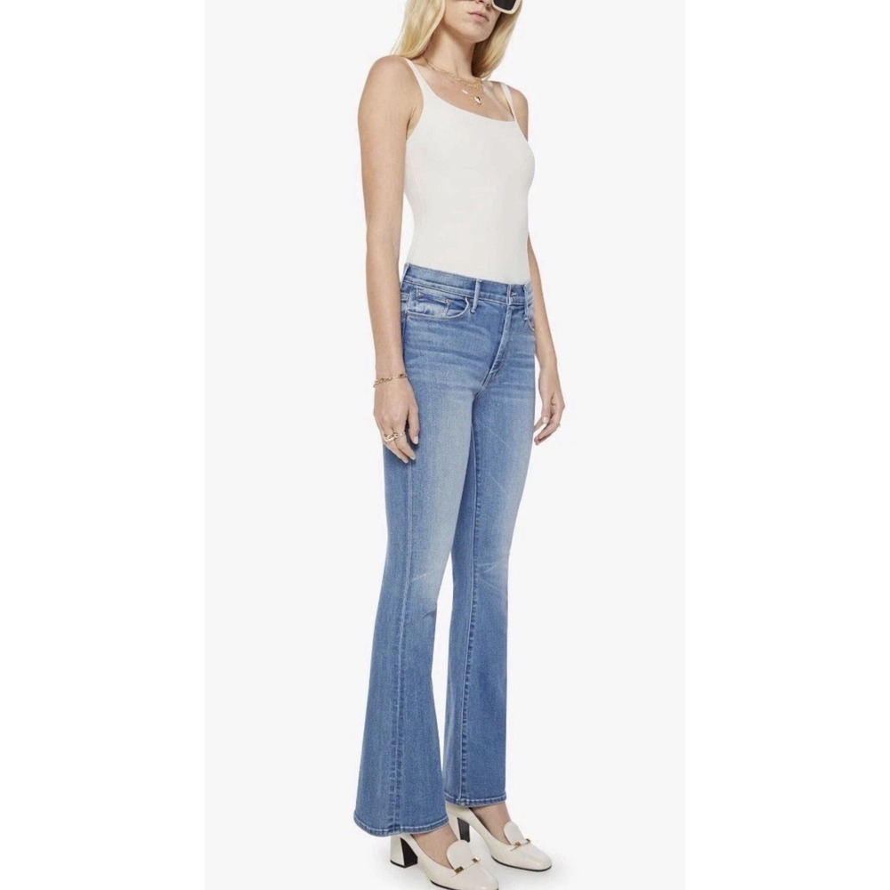 MOTHER Light Blue Denim Flare Jeans